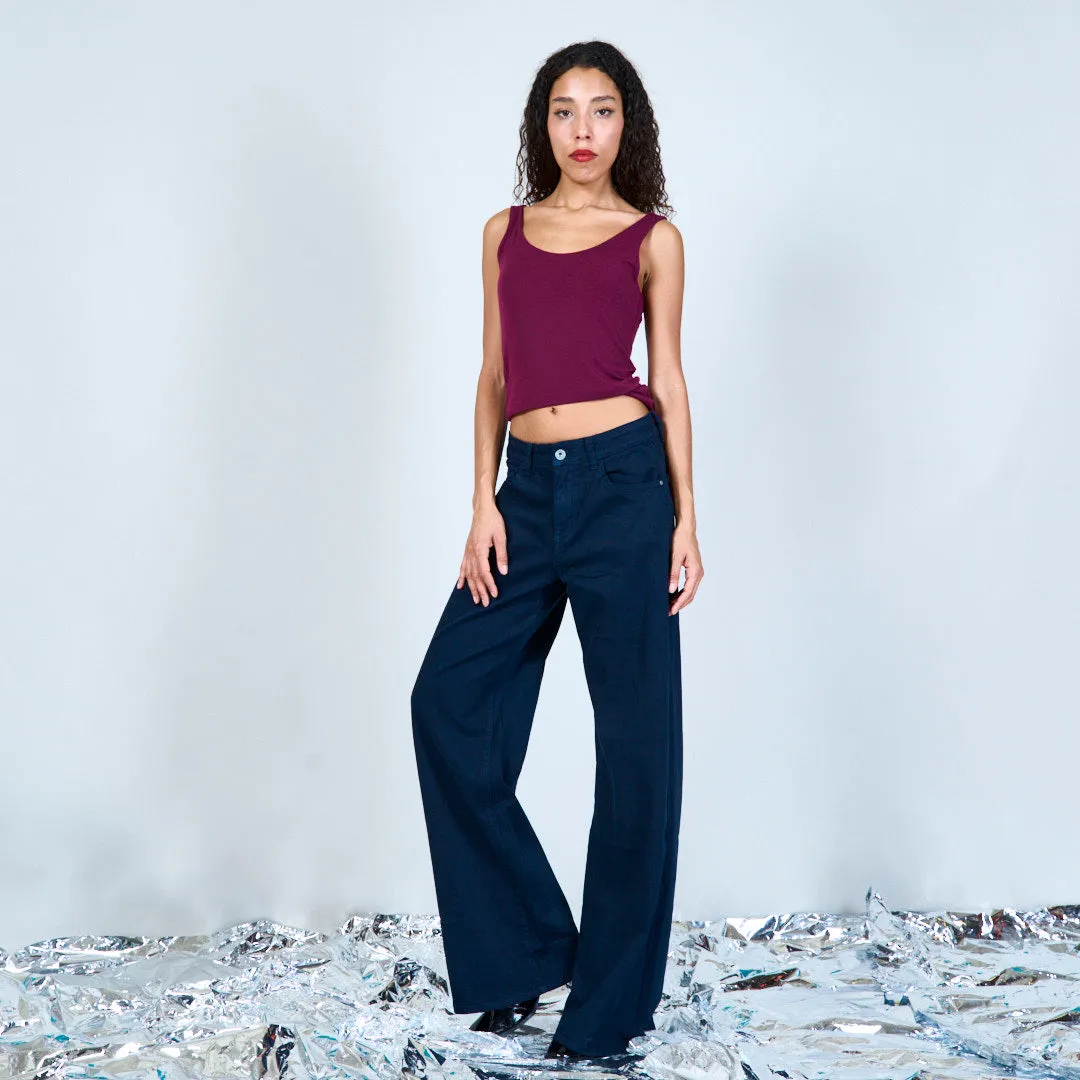 Straight-cut denim trousers wholesale