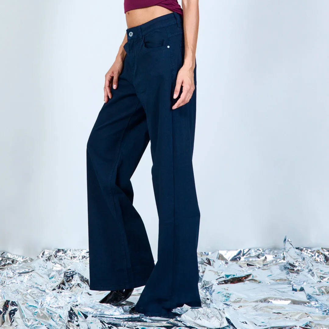 Straight-cut denim trousers wholesale