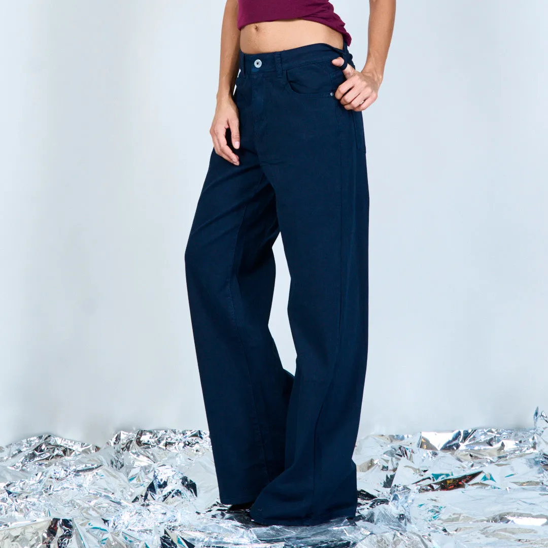 Straight-cut denim trousers wholesale