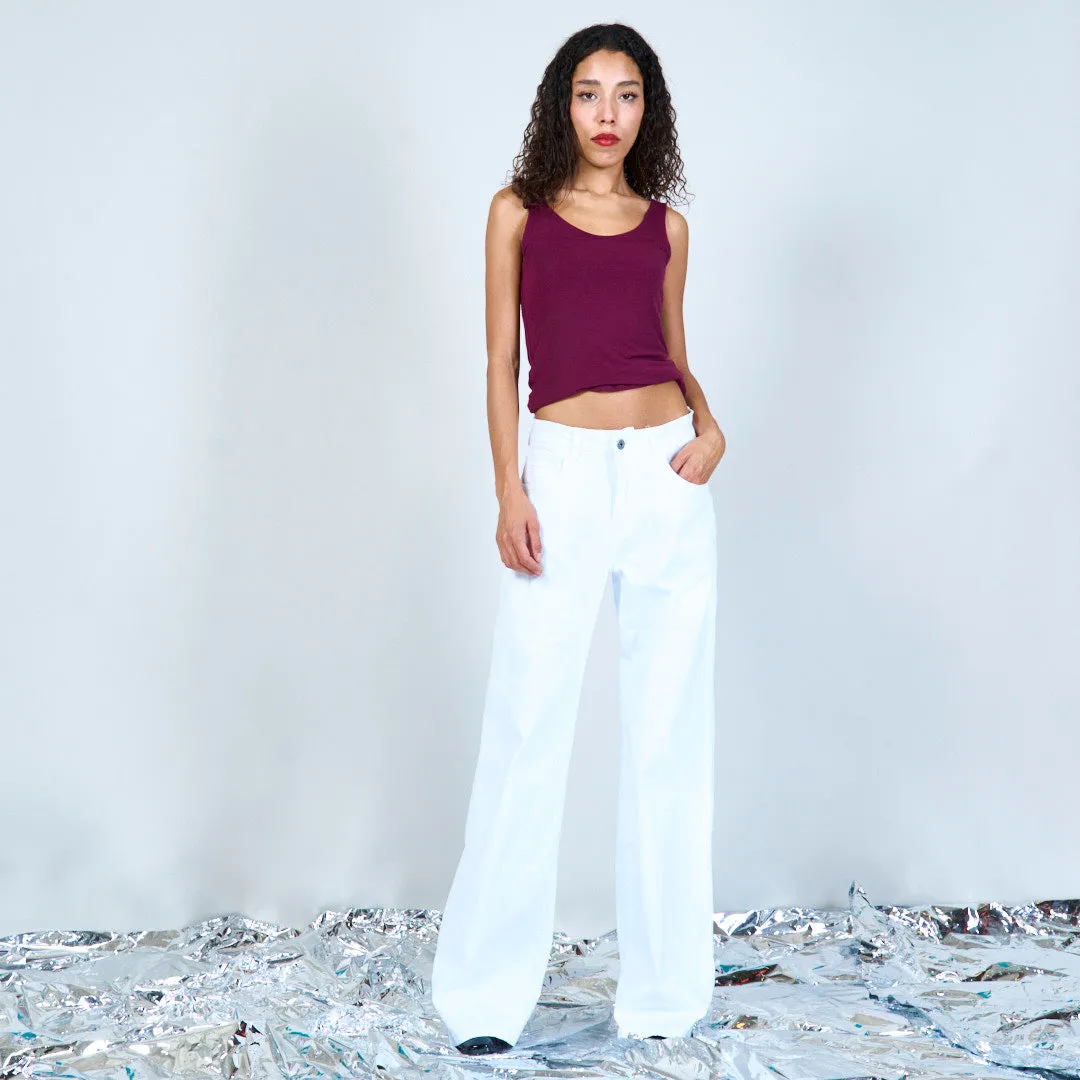 Straight-cut denim trousers wholesale