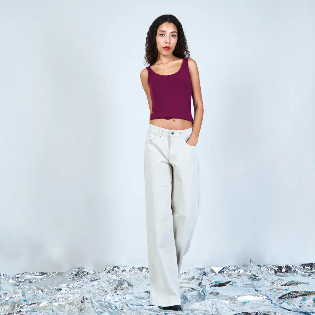 Straight-cut denim trousers wholesale