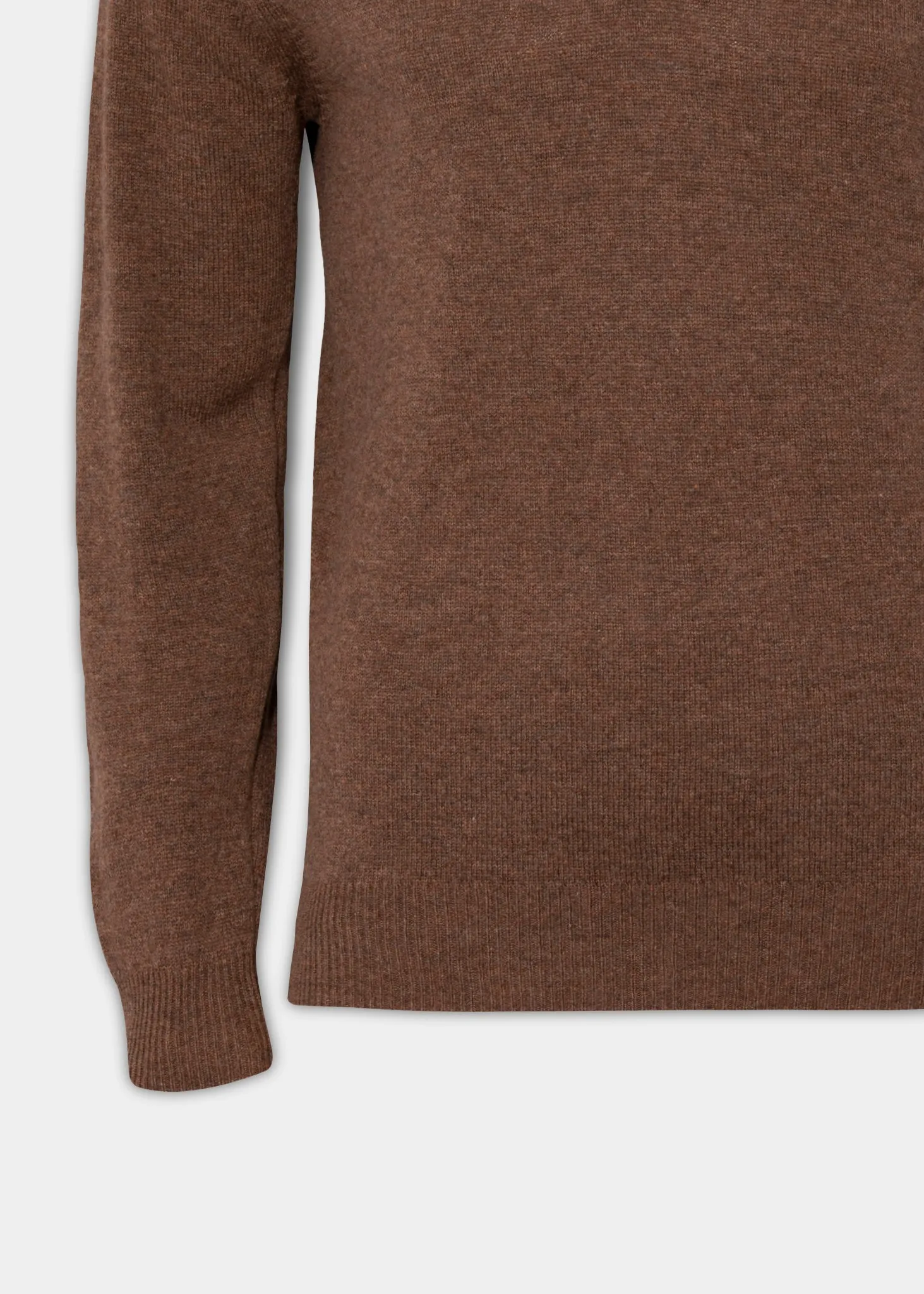 Streetly Men's V Neck Jumper In Tobacco - Classic Fit