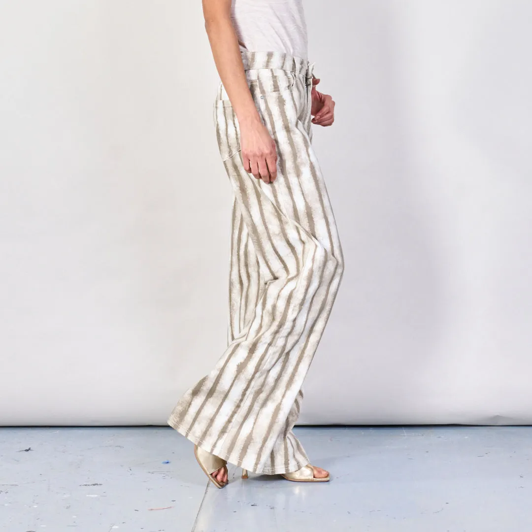 Striped straight-leg casual jeans wholesale