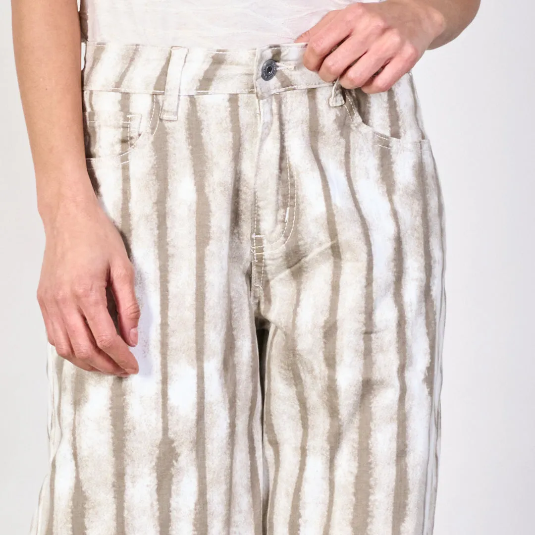 Striped straight-leg casual jeans wholesale