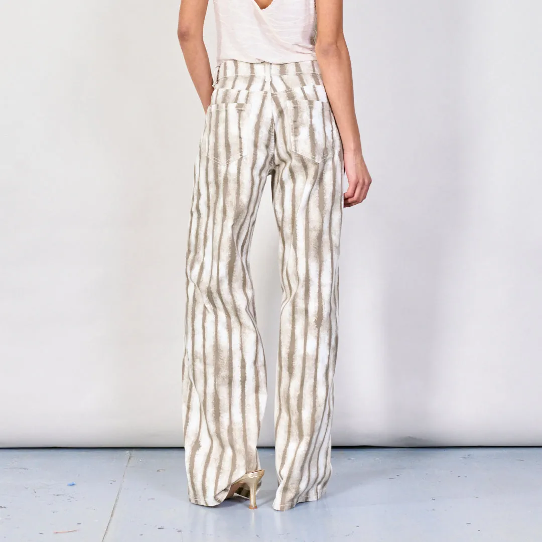 Striped straight-leg casual jeans wholesale