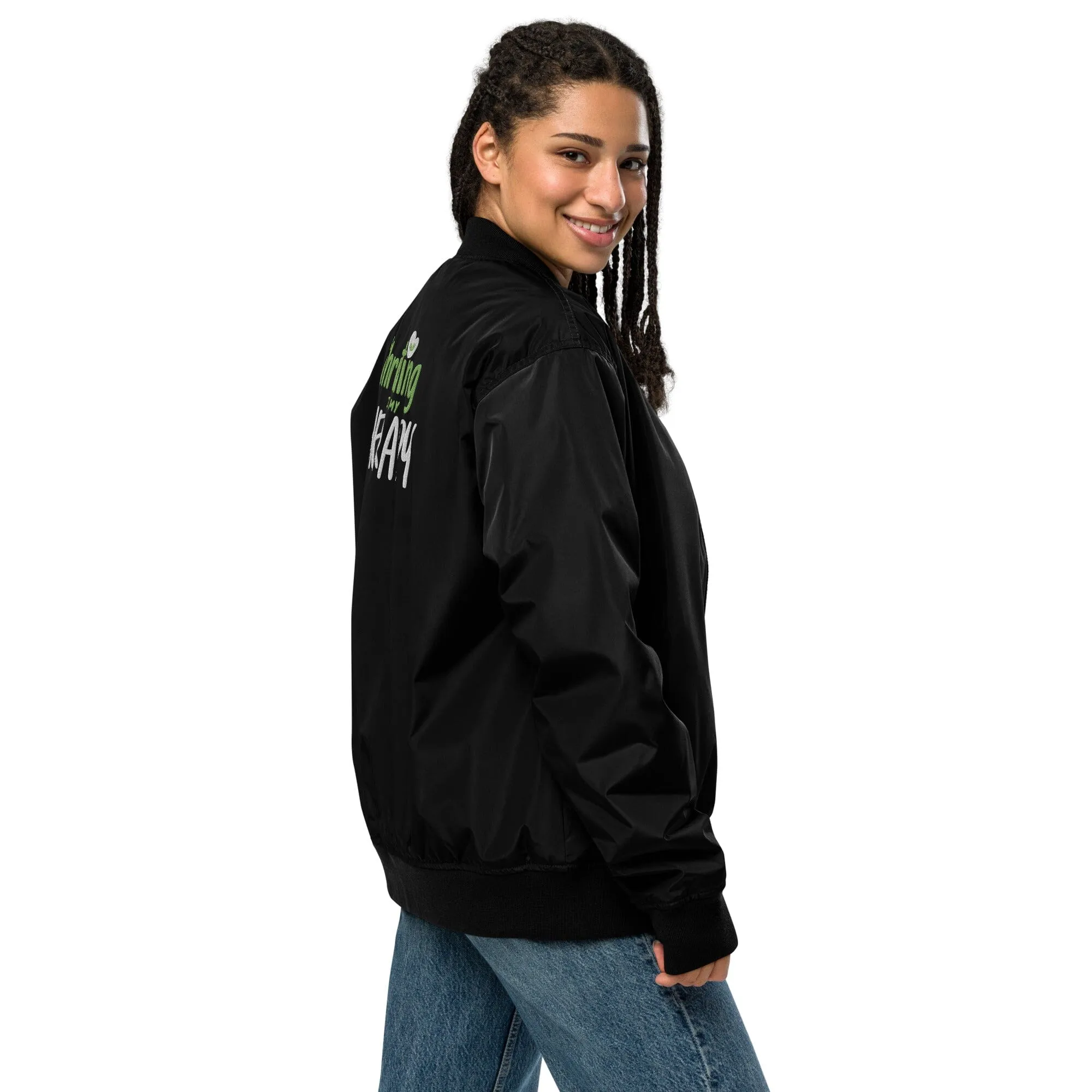 Thrifting is my Therapy Recycled bomber jacket