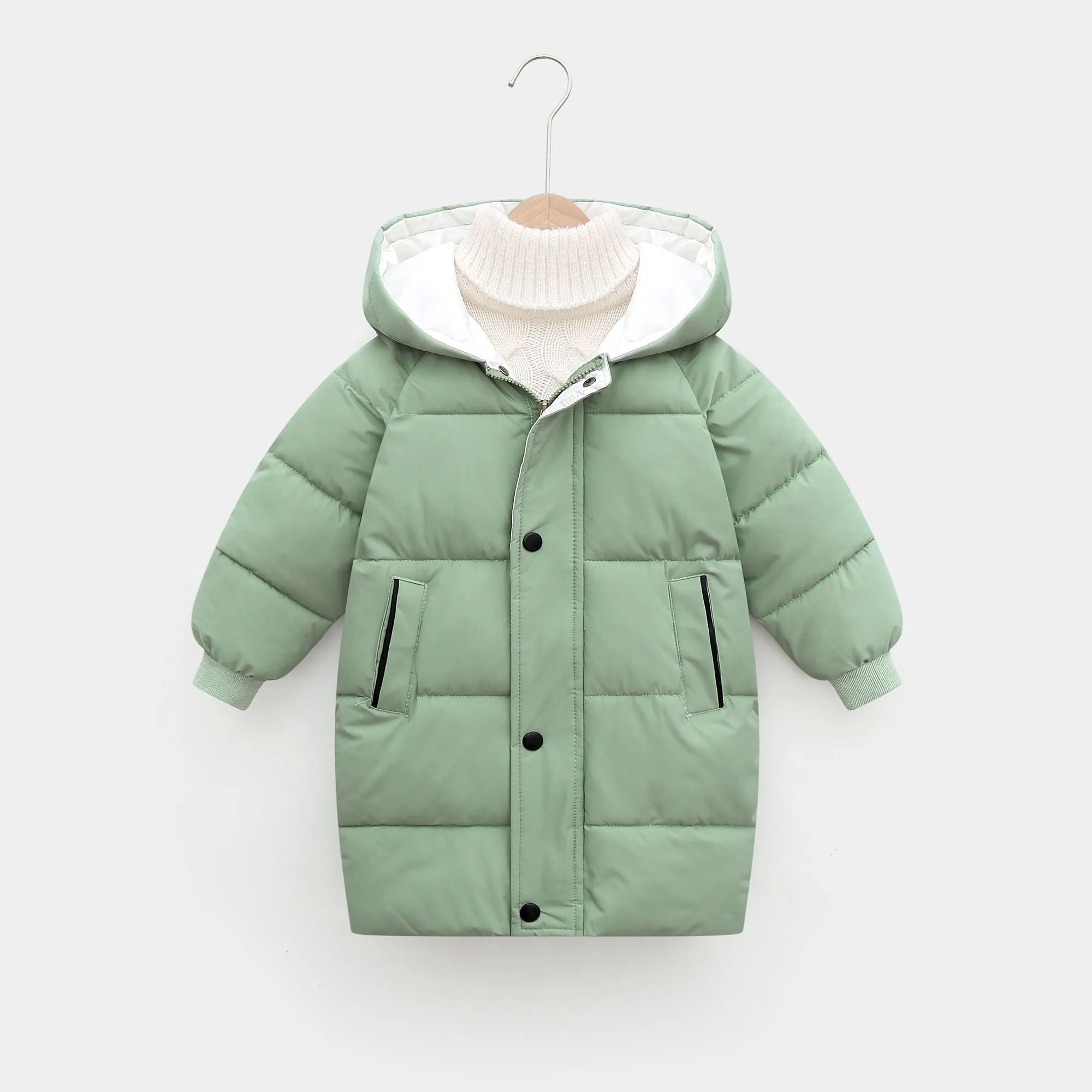 Toddler/Kid Boy/Girl Hooded Button Design Cotton-Padded Coat