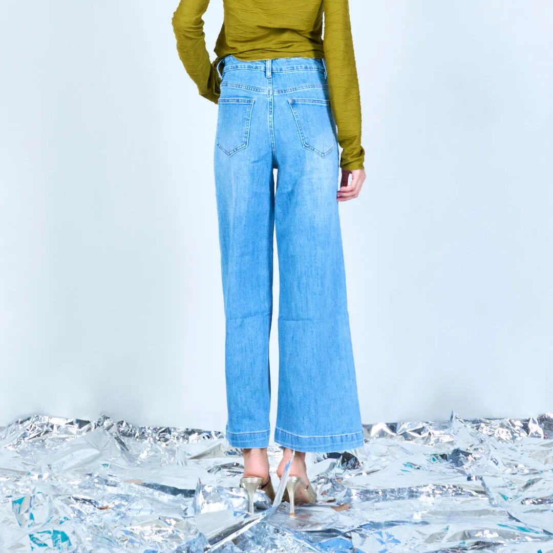 Utility pocket wide-leg jeans wholesale
