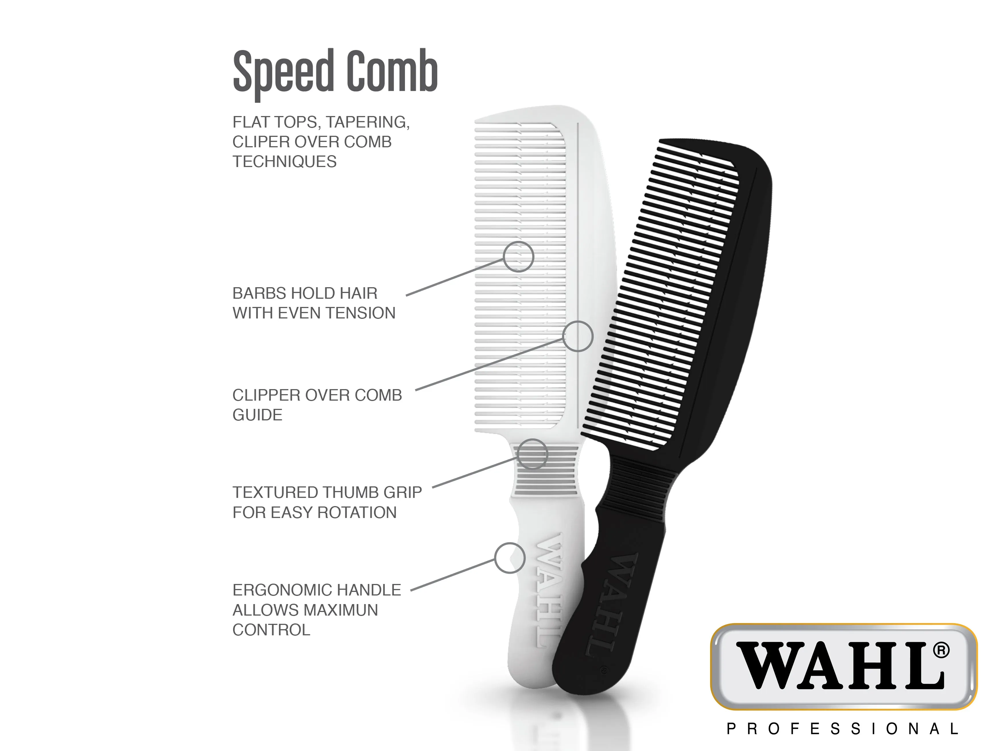 WAHL Speed Comb - White
