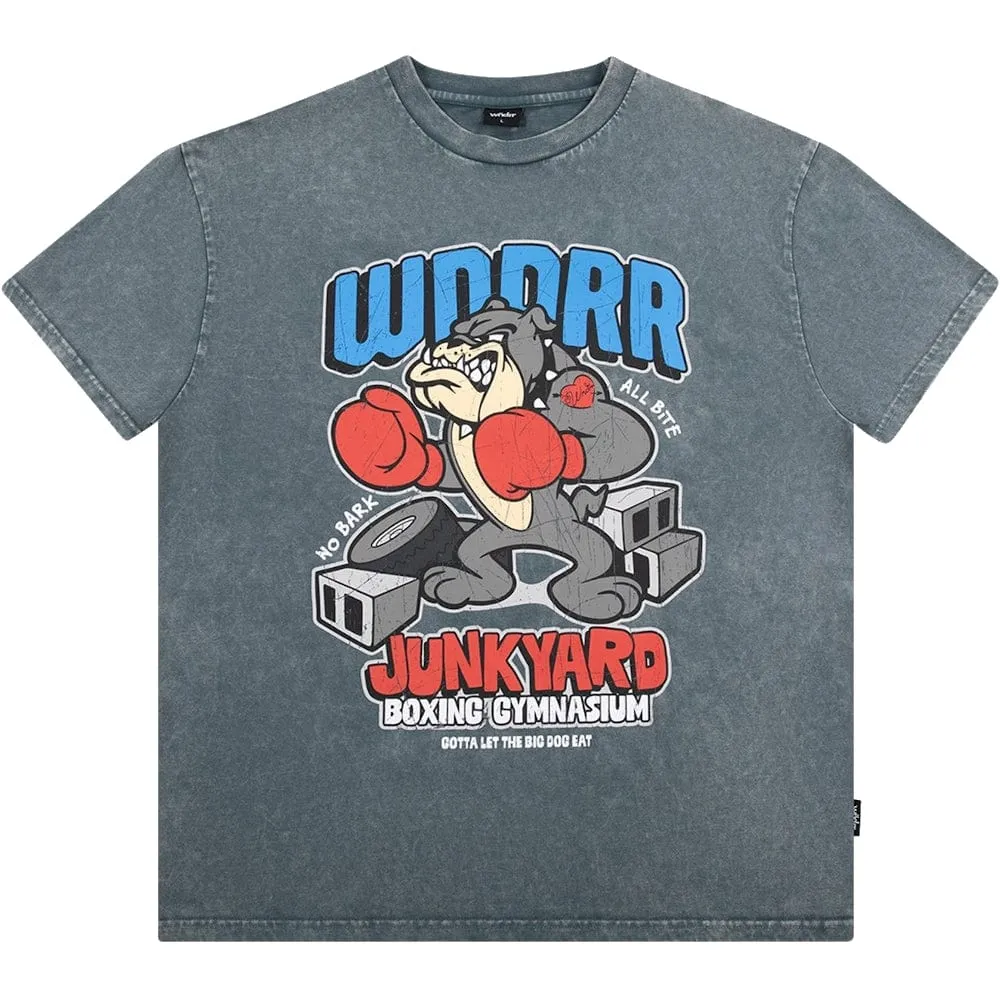 WNDRR Junkyard Box Fit Tee - Washed Grey