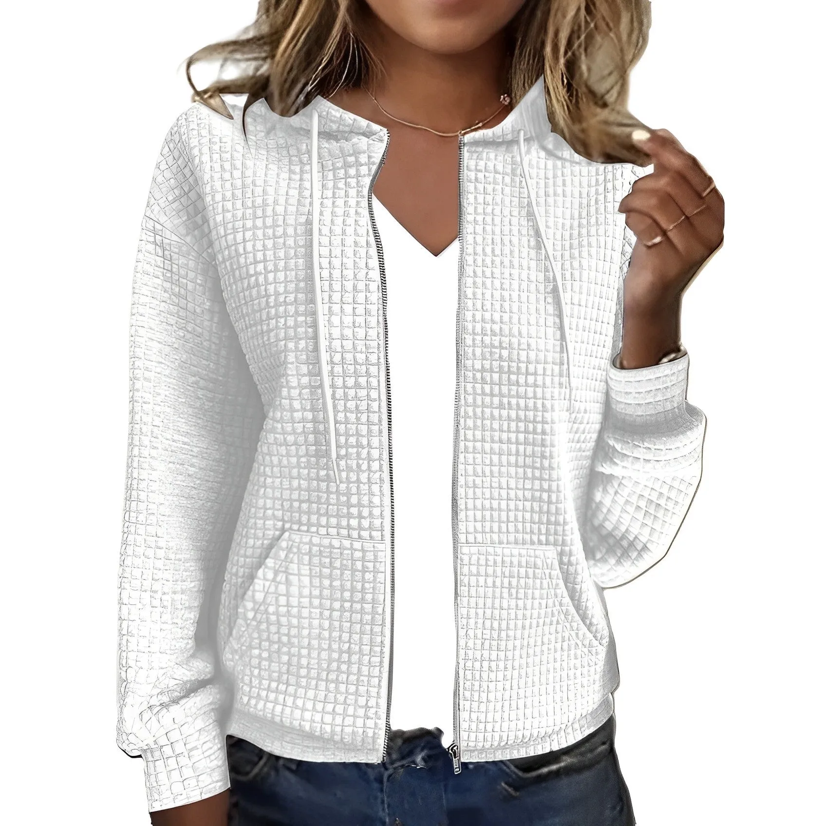 Women - Hooded Jacket - Stylish Zip-Up - Trendy Outerwear