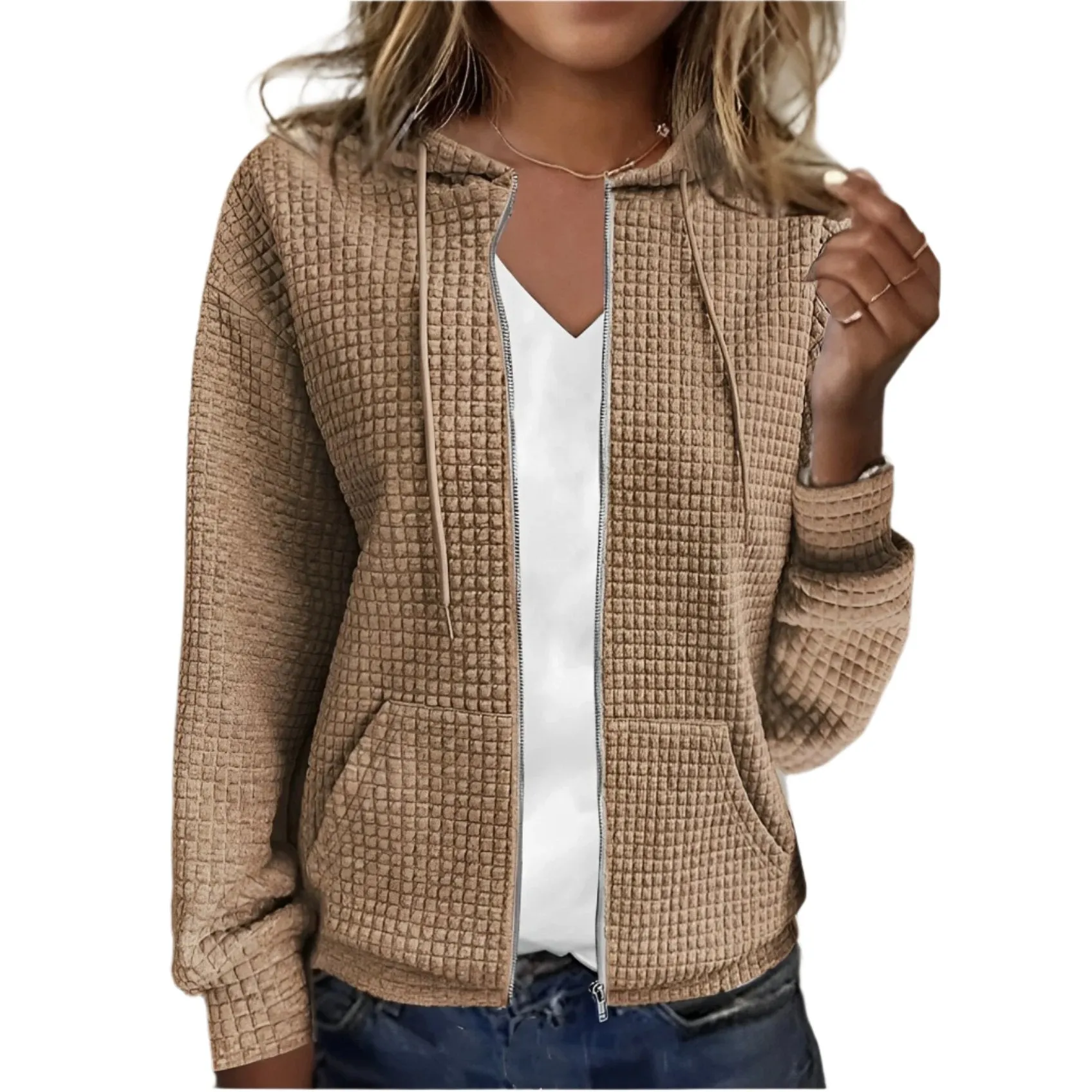 Women - Hooded Jacket - Stylish Zip-Up - Trendy Outerwear