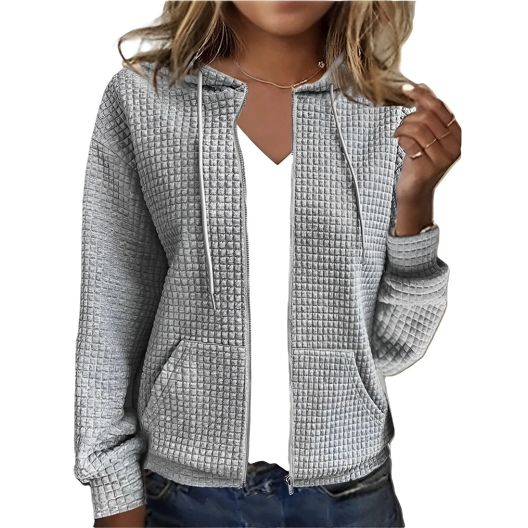 Women - Hooded Jacket - Stylish Zip-Up - Trendy Outerwear