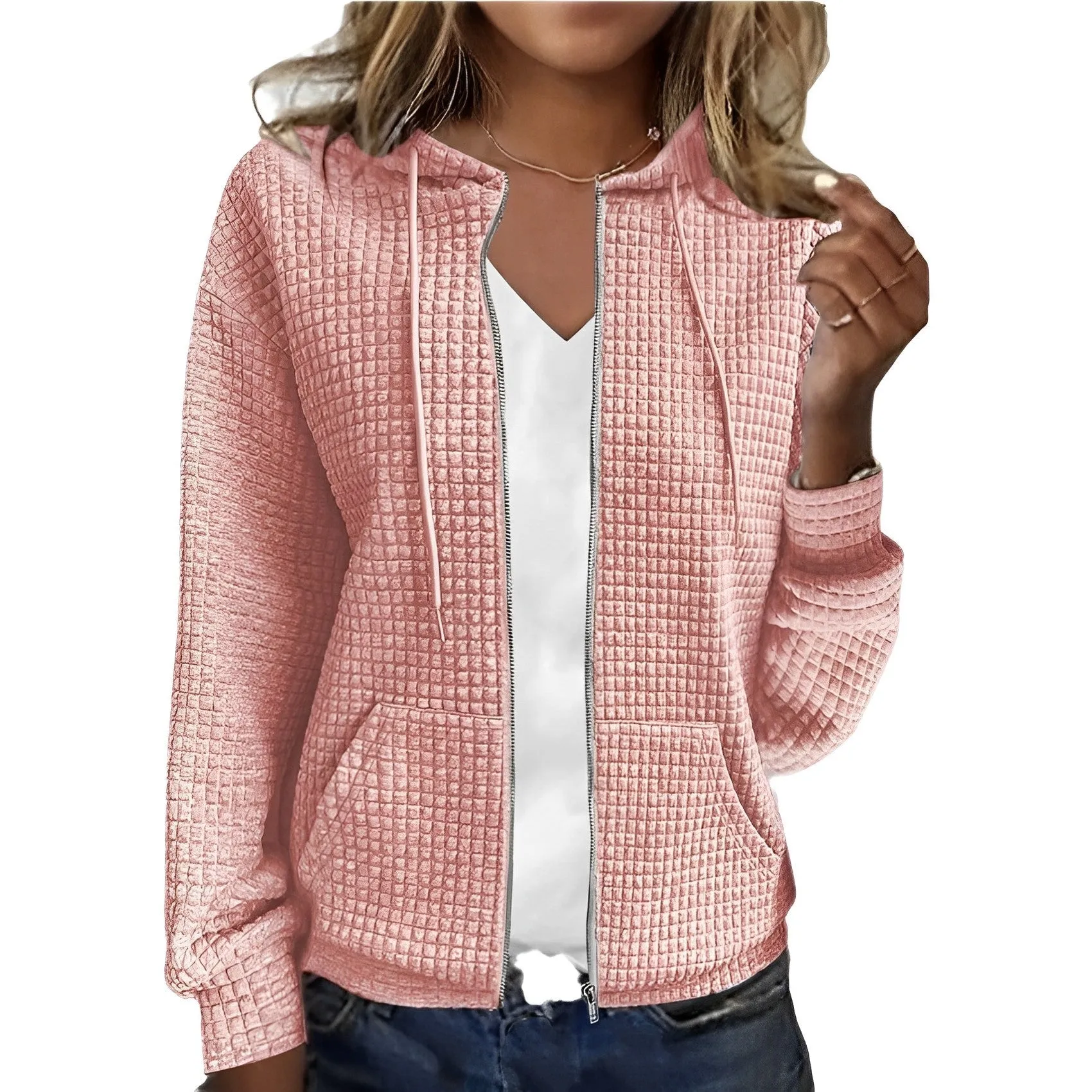 Women - Hooded Jacket - Stylish Zip-Up - Trendy Outerwear