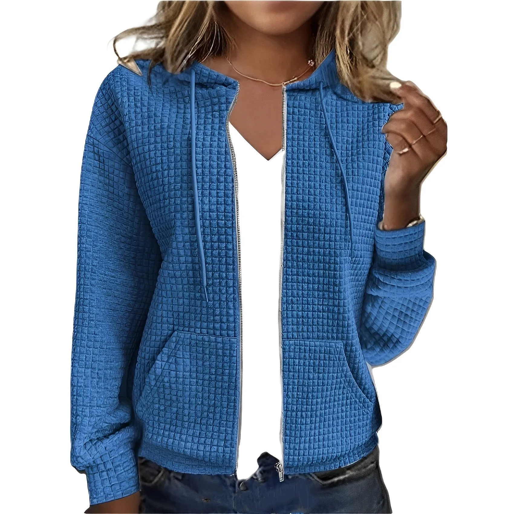 Women - Hooded Jacket - Stylish Zip-Up - Trendy Outerwear