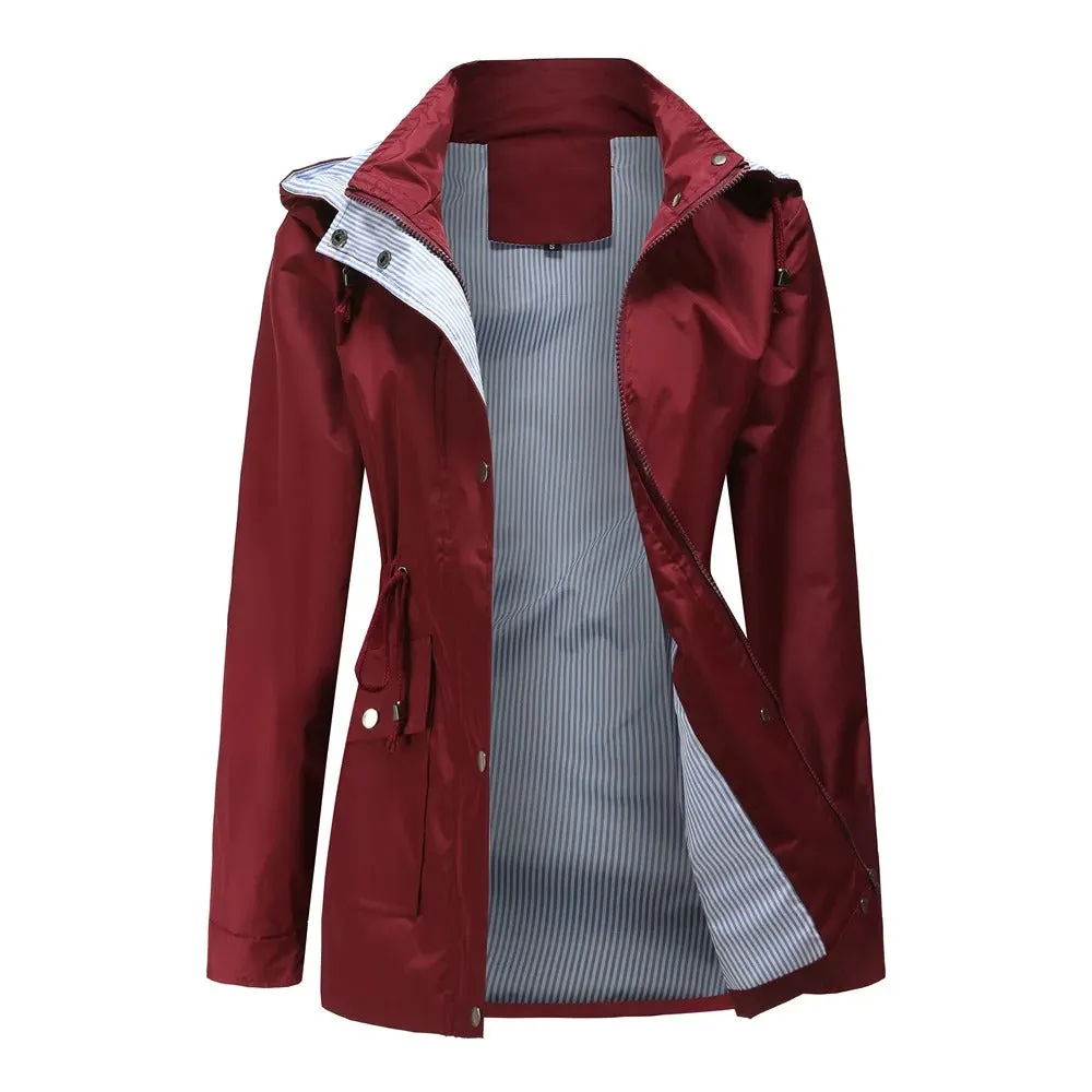Women - Modern Jacket - Detachable Hood - Stylish Outerwear